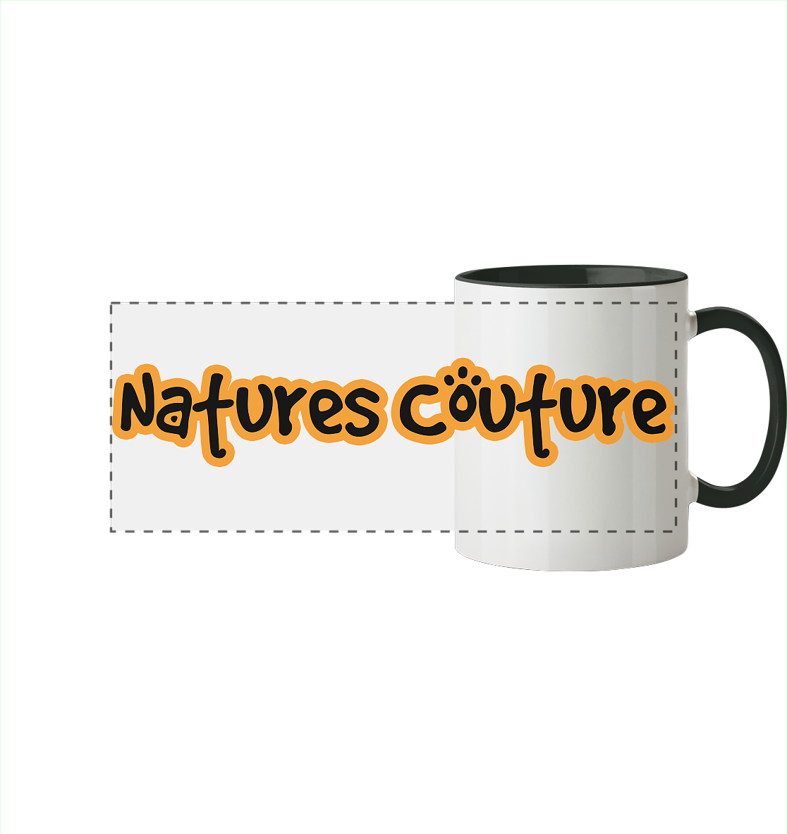 Logo Orange Accessoires - Panorama Tasse zweifarbig
