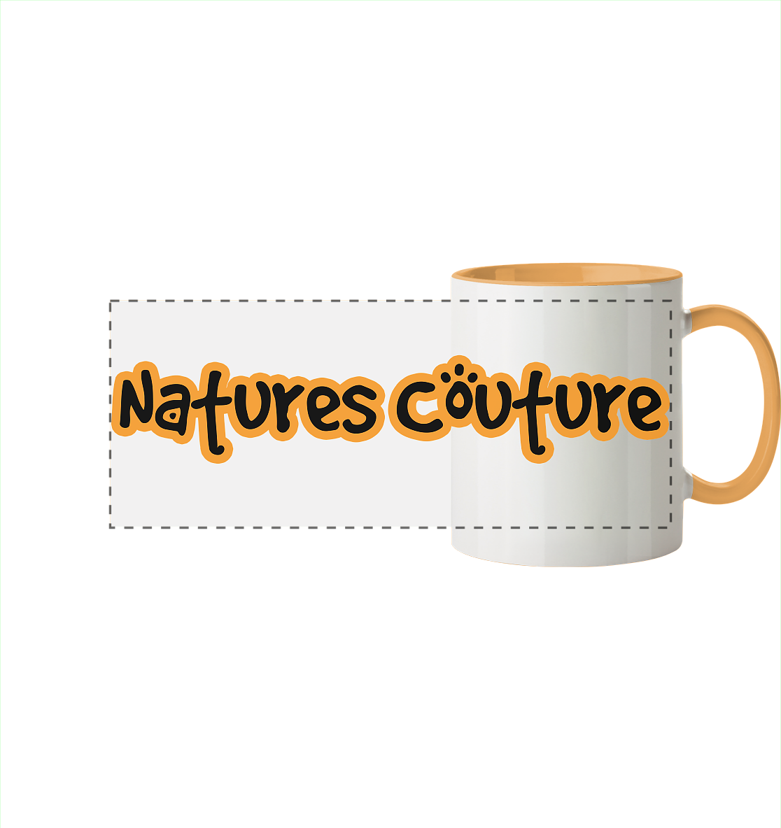 Logo Orange Accessoires - Panorama Tasse zweifarbig